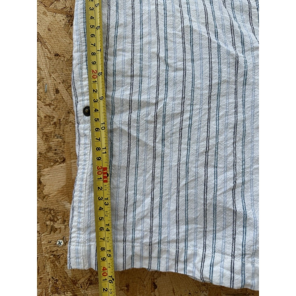 VTG J. Crew Women's Size 10 White‎ Striped City Fit Shorts Casual Pockets - Picture 9 of 16